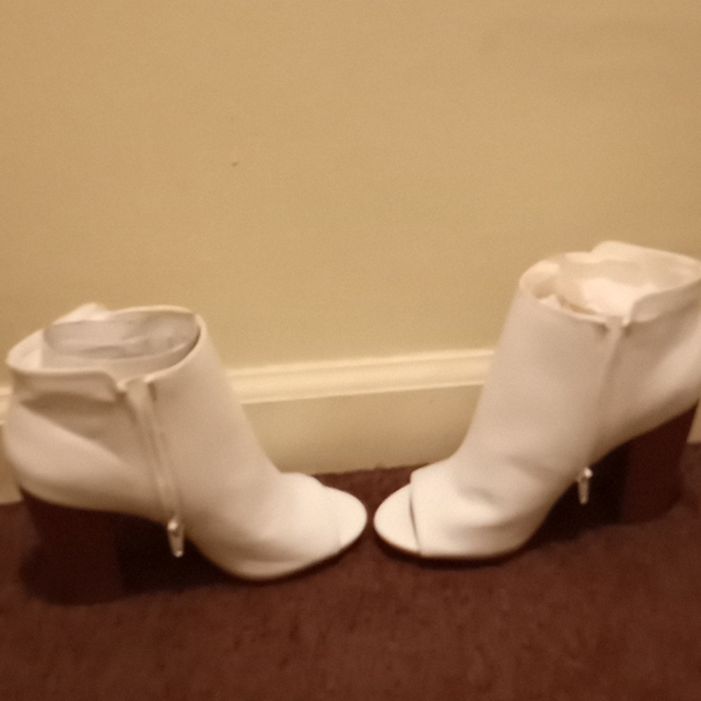 Open toe booties